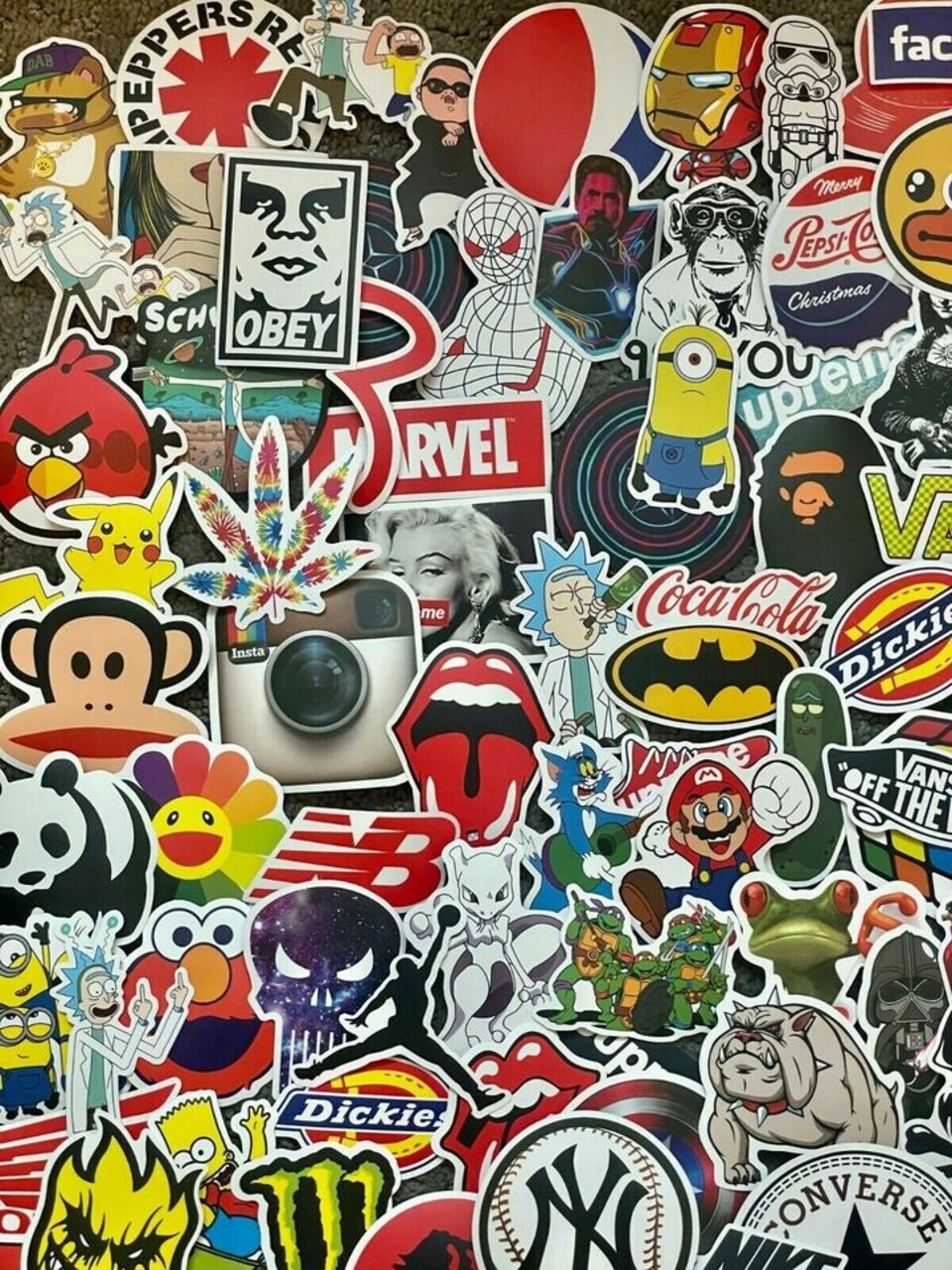 200 Skateboard Stickers Vinyl Laptop Luggage Decal Dope Sticker .